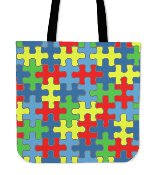 Autism Awareness Premium Poly Cotton Tote Bag