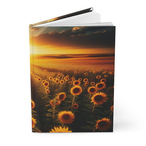 Kansas Sunflower Prairie Hardcover Journal Matte