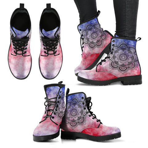 TieDye Mandala Women's Leather Boots