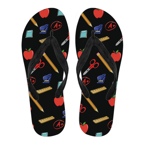 Teacher Appreciation Men's Flip Flops (Black)
