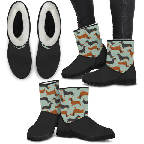 Dachshund Faux Fur Boots