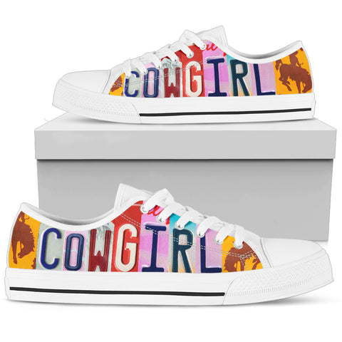Cowgirl White Low Top Shoes
