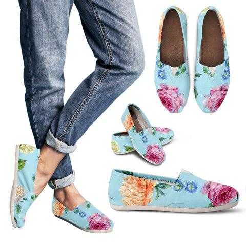 Blue Flower Casual Shoe
