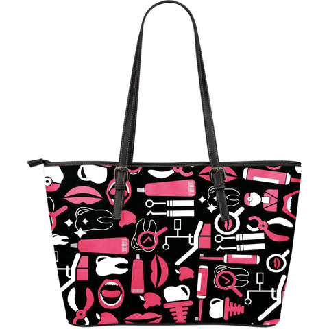 Dental Hygienist Large Leather Tote Bag