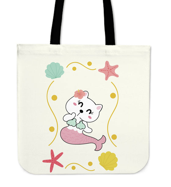KITTY-MERMAID TOTE BAG