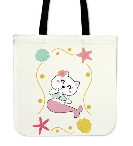 KITTY-MERMAID TOTE BAG