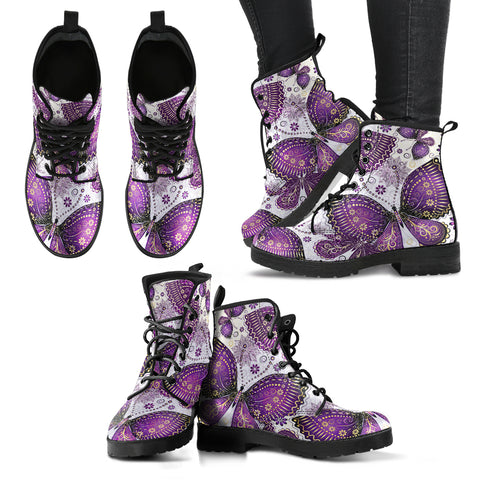Butterflies Women's Leather Boots