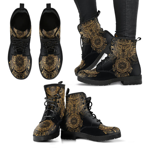 Dream Catcher Owl Women's Leather Boots