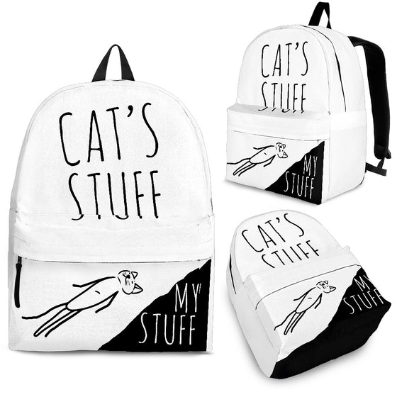Backpack - Cat's Stuff | My Stuff - White