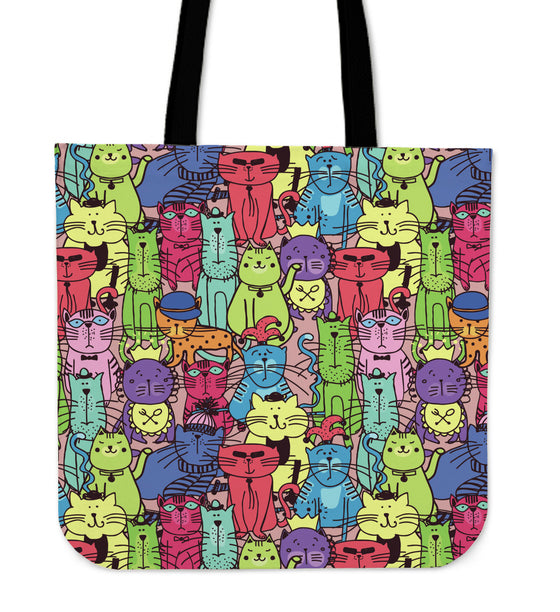 Cartoon Cat Tote Bag