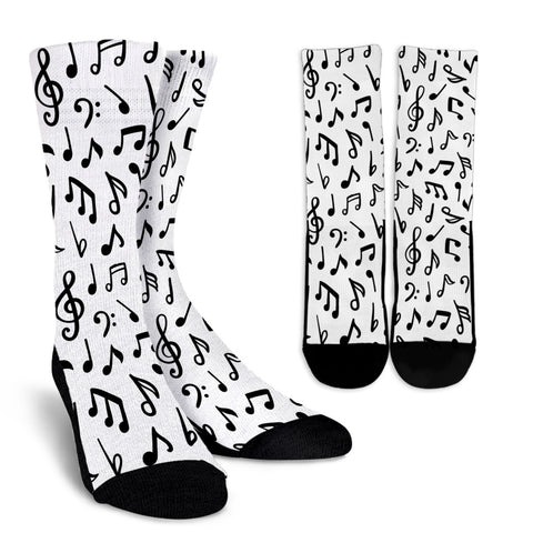 Music Notes Crew Socks