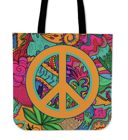 Hippie Peace Tote Bag