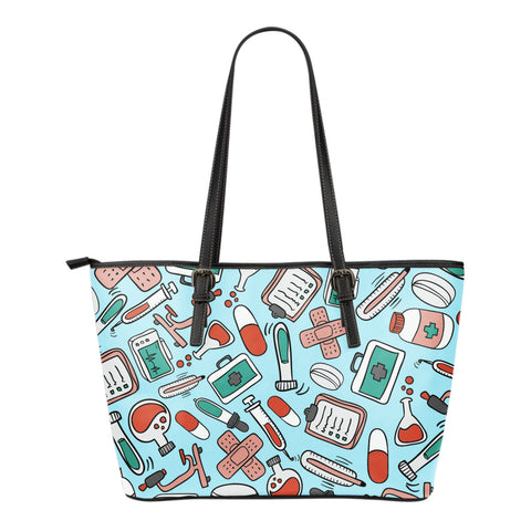 Pharmacy Technician Small Leather Tote Bag