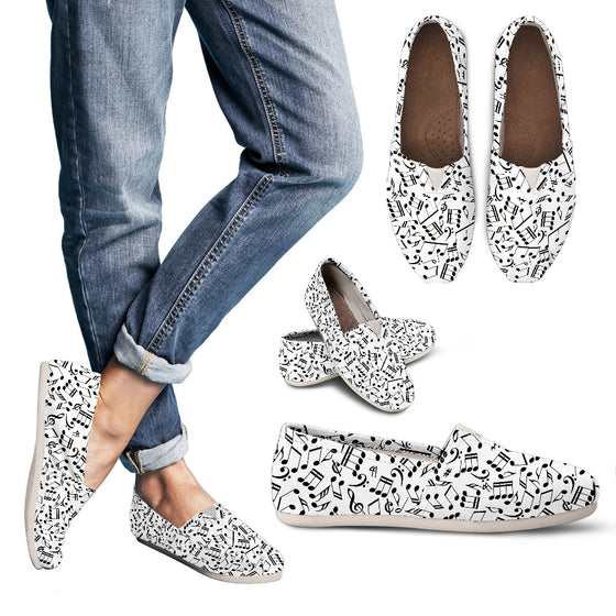 Music Note Womens Casuals Shoes