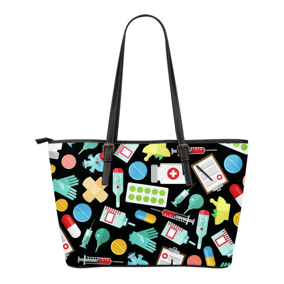 Pharmacist Technician Small Leather Tote Bag