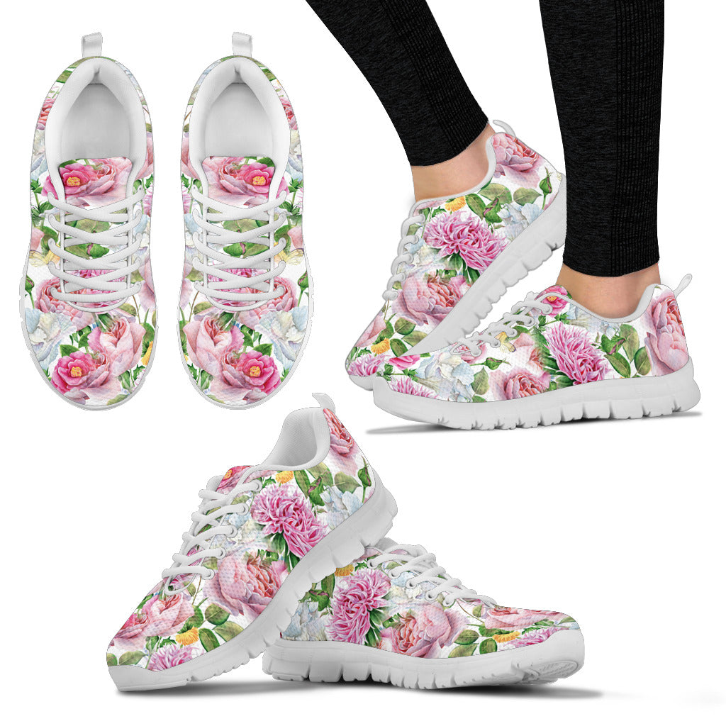 Watercolor Floral Women's Sneakers