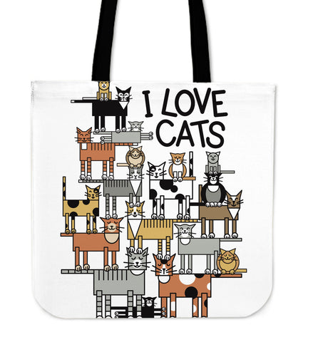 Love Cats Cloth Tote Bag