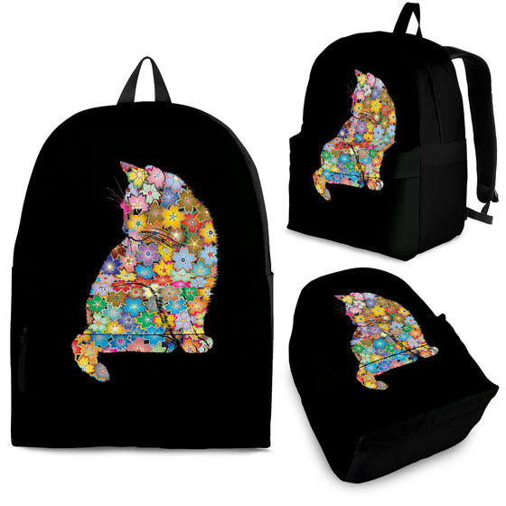 Floral Cat Backpack