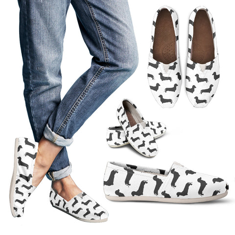 Grey Dachshund Women's Casual Shoes