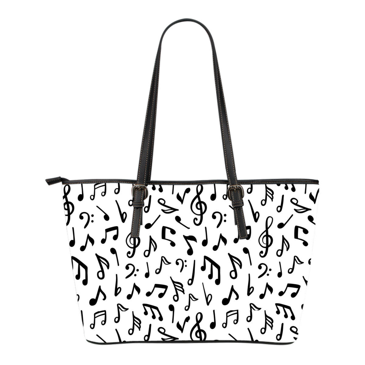 Music Notes Small Leather Tote