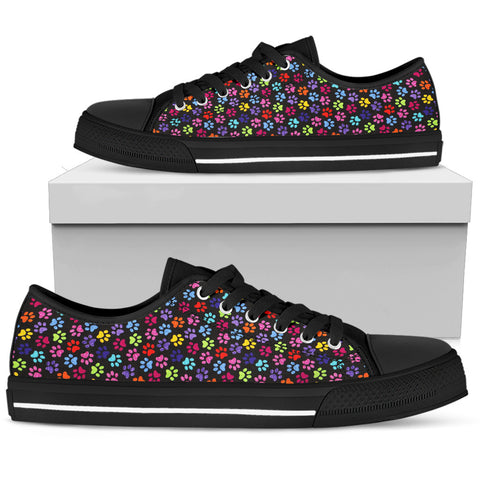 Painted Paws Black Low Top Sneaker