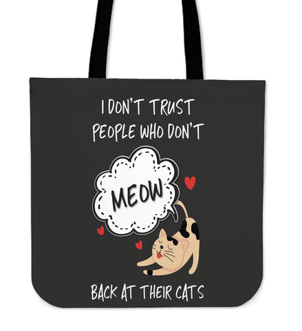 NP Meow Back At Their Cats Pillowcase Tote Bag