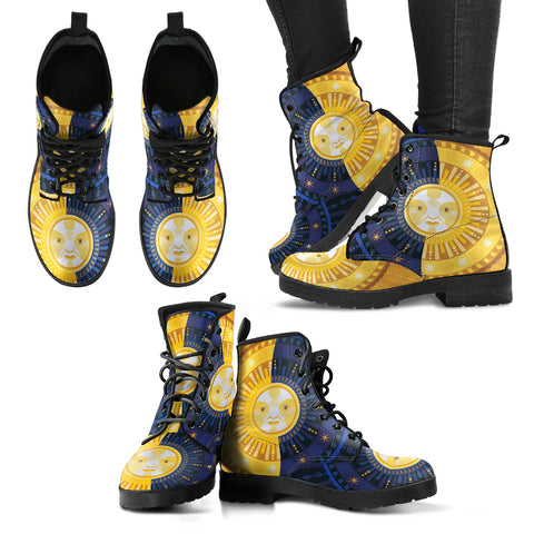 Decorative Day Night Women's Leather Boots