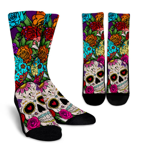 Sugar Skull Crew Socks