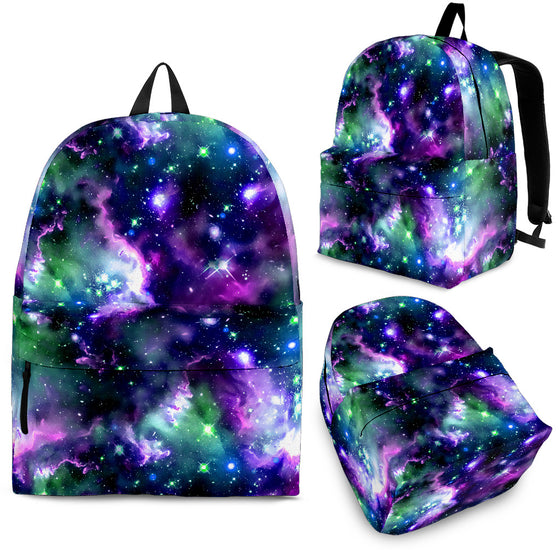 Green and purple universe Backpack