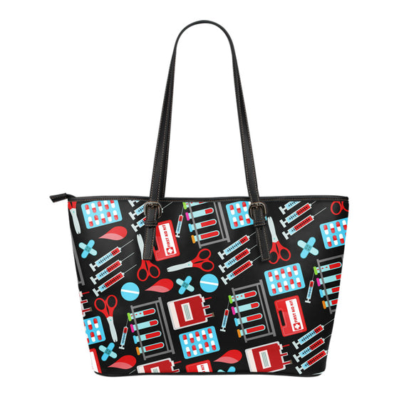 Phlebotomist Small Leather Tote Bag