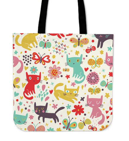 Butterfly Cat Tote Bag