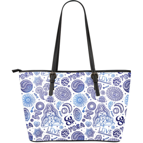 Yoga Love Large Leather Tote Bag