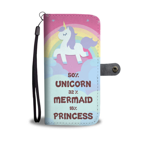 Unicorn Mermaid Princess Wallet Case