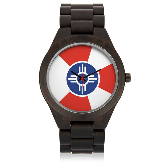 Wichita Flag Wooden Watch