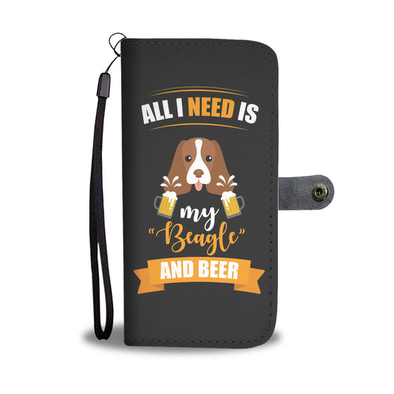 Beagle and Beer Wallet Case