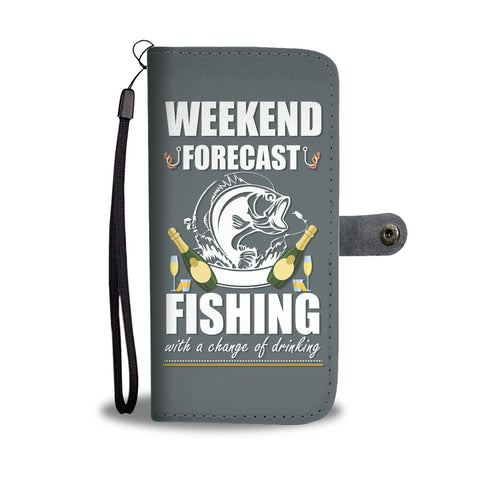 Weekend Forecast Fishing Wallet Case