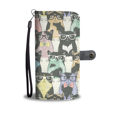Cat Glasses Wallet Case