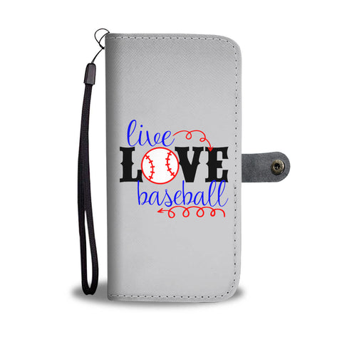 Live Love Baseball Wallet Case