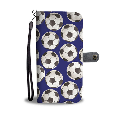 Soccer Love Wallet Case - Blue