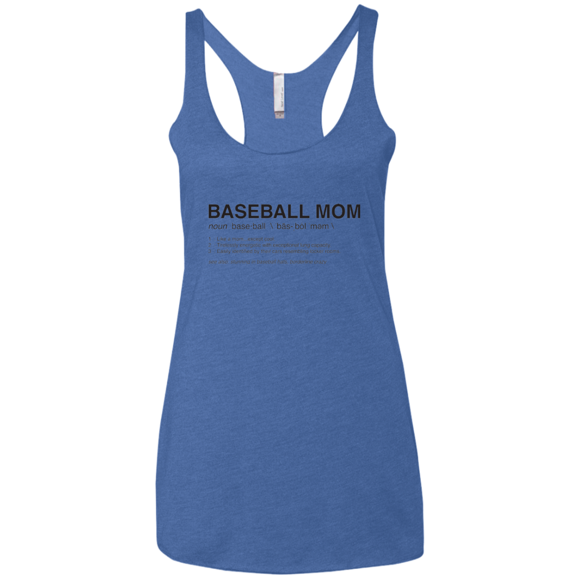 Baseball Mom Triblend Racerback Tank