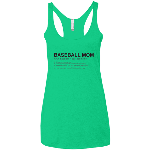 Baseball Mom Triblend Racerback Tank