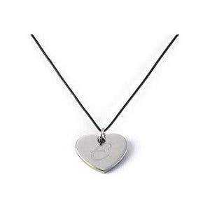 Leather Rope Heart Necklace Heart Pendant
