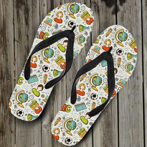 School Days Flip Flops