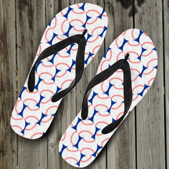 Baseball Love Flip Flops