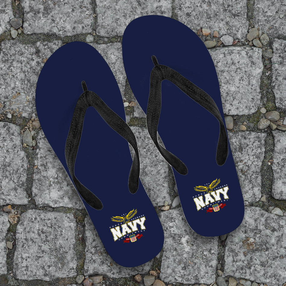 Navy Flip-Flops