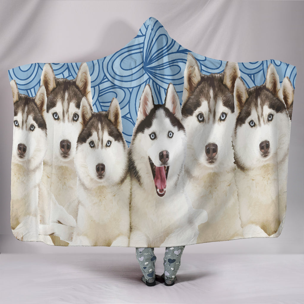 Huskies Hooded Blanket