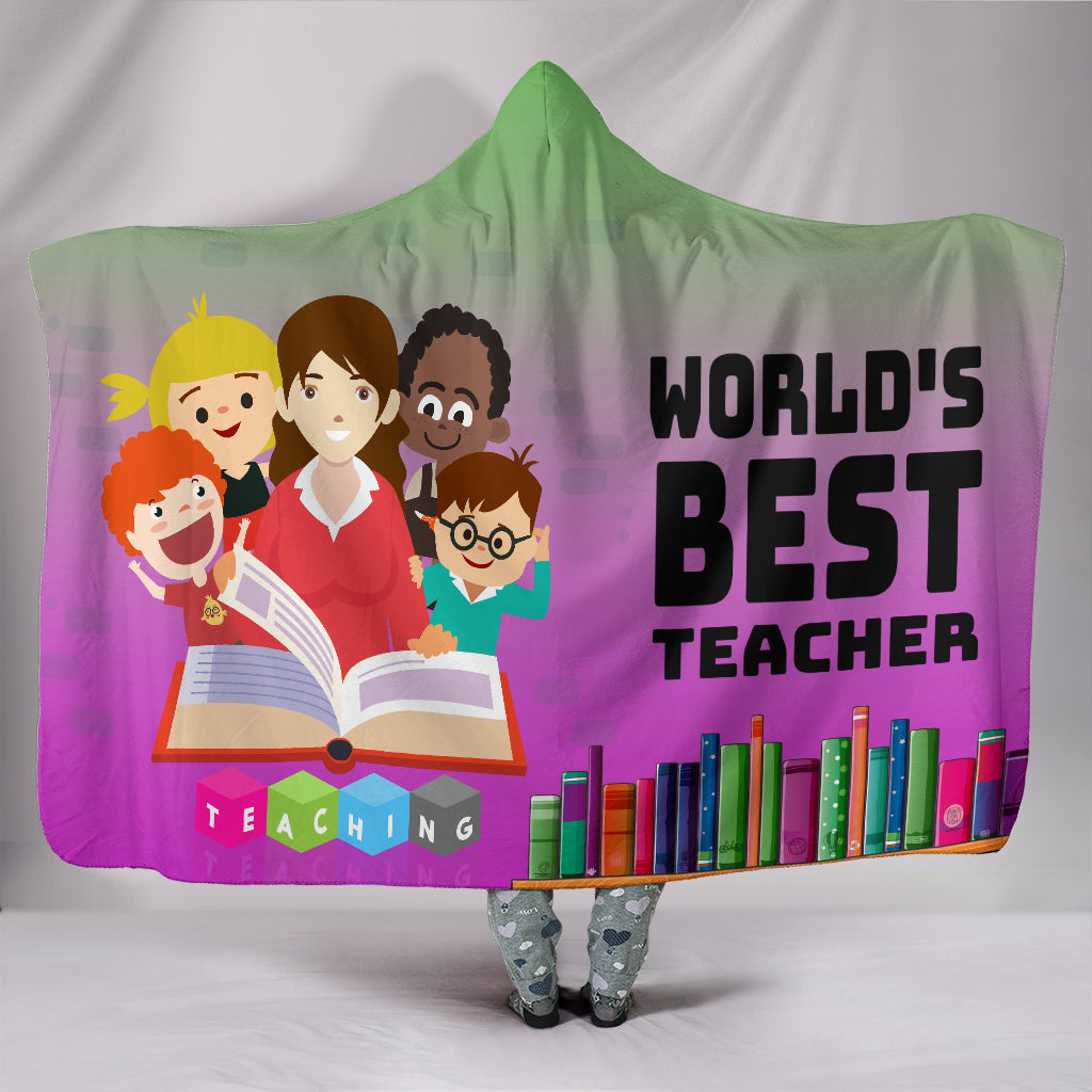World's Best Teacher Hooded Blanket