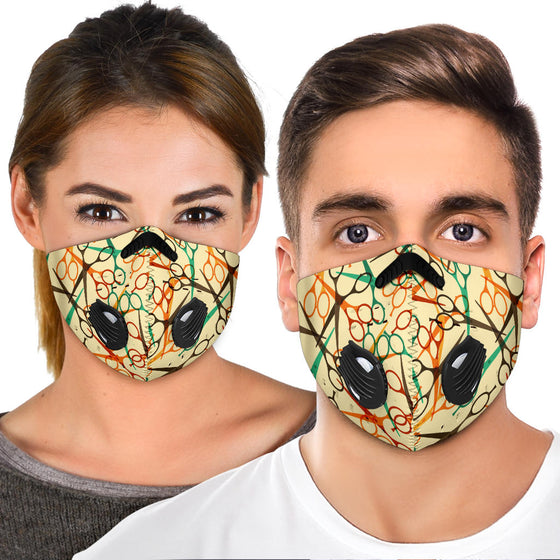 Scissors Pattern Premium Face Mask