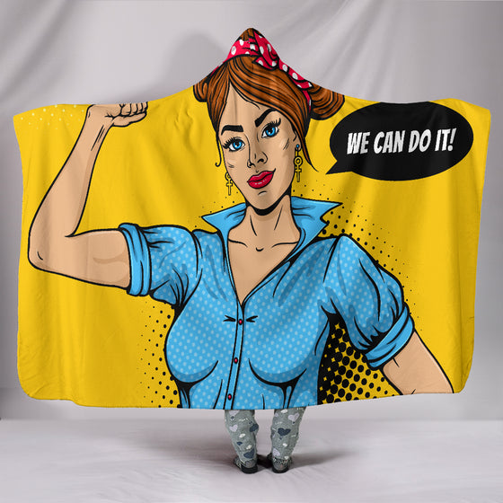 We Can Do It Hooded Blanket
