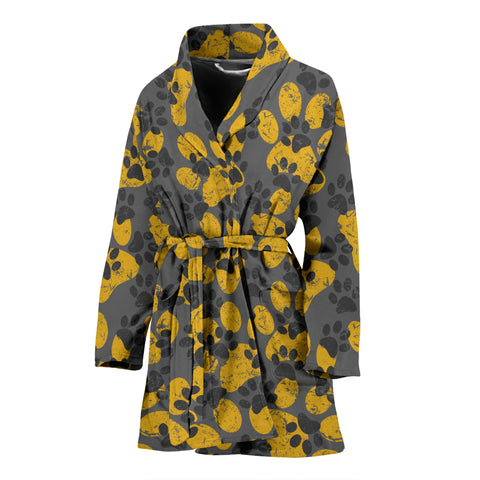 Cat Paw Print Women's Bath Robe